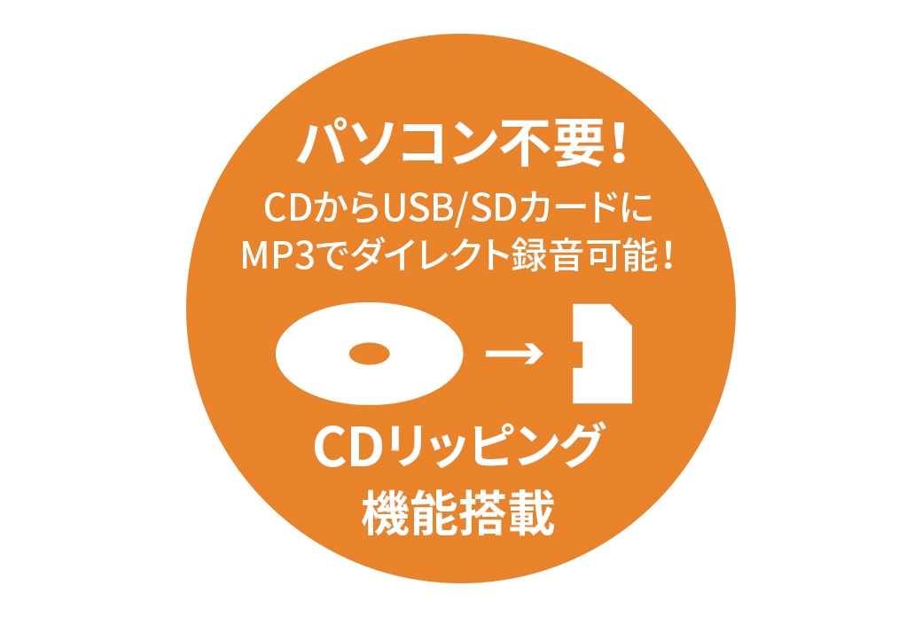 CDリッピング機能を搭載